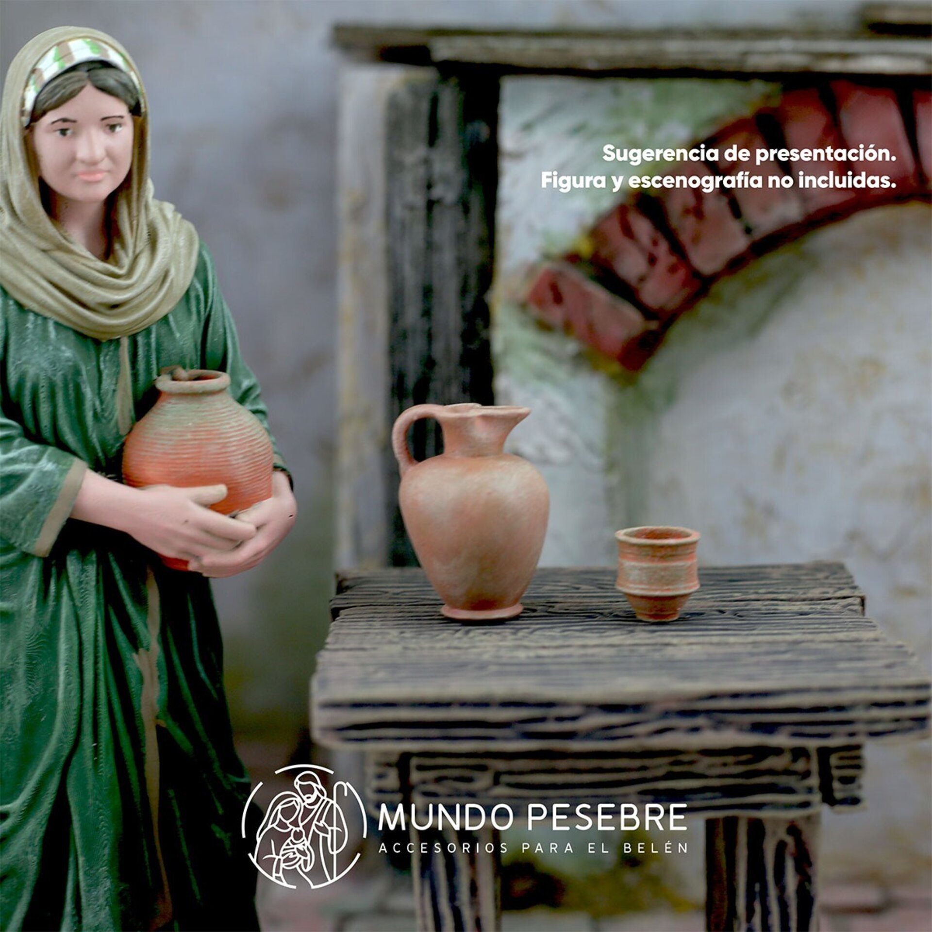 Vaso tradicional para belén o diorama - 7