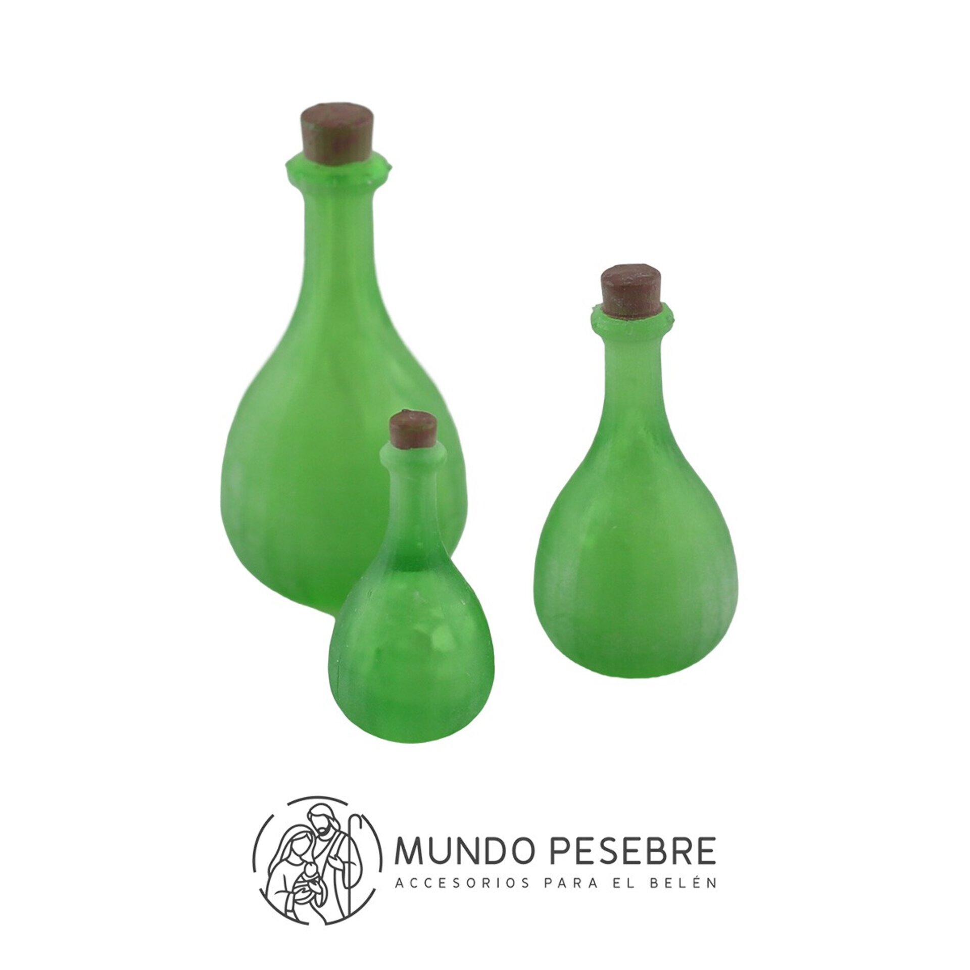 Botella tradicional decorativa para belén modelo 2 - 4