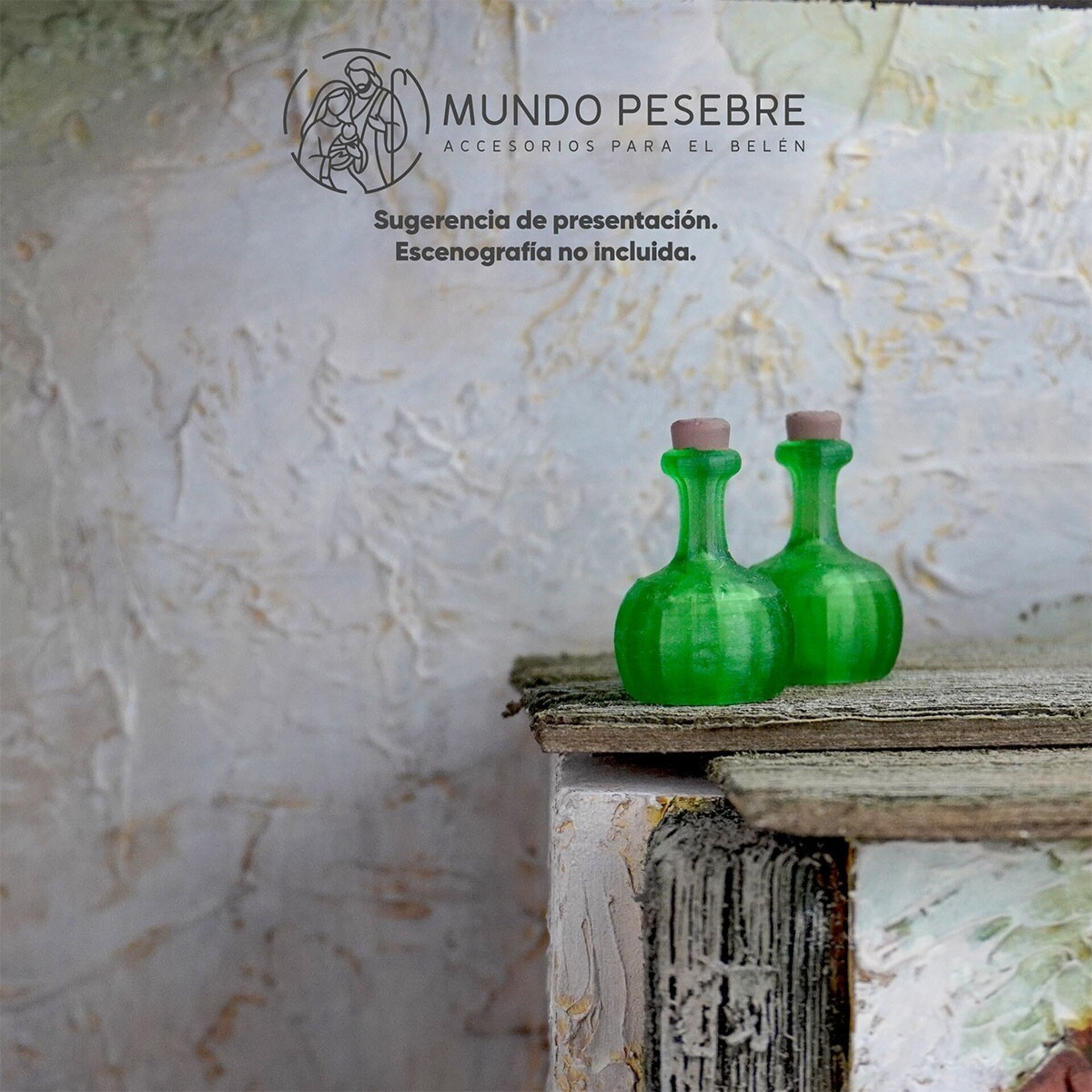 Botella tradicional decorativa para belén modelo 1 - 6