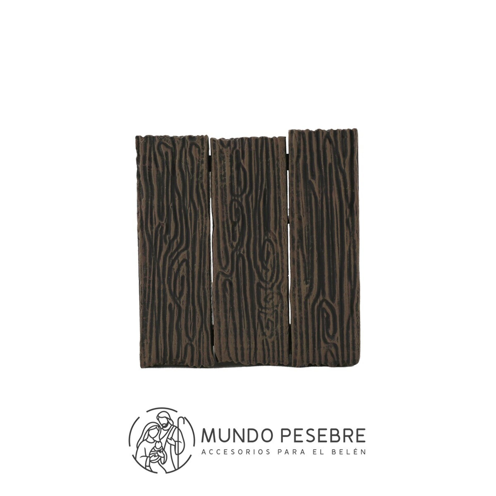 Mesa cuadrada de madera con vetas - 3