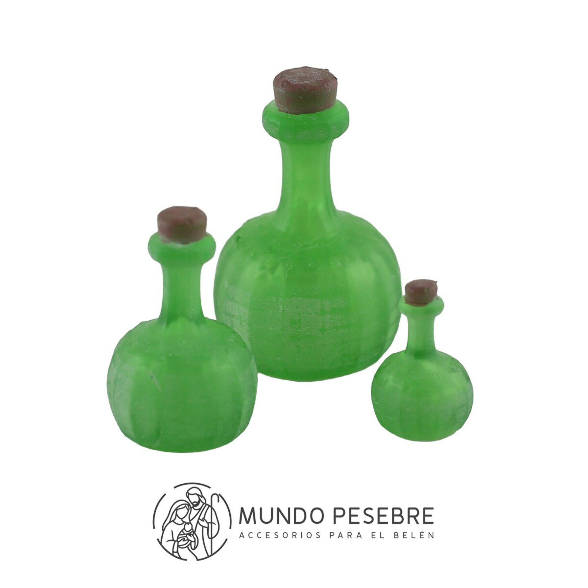 Botella tradicional decorativa para belén modelo 1 - 4