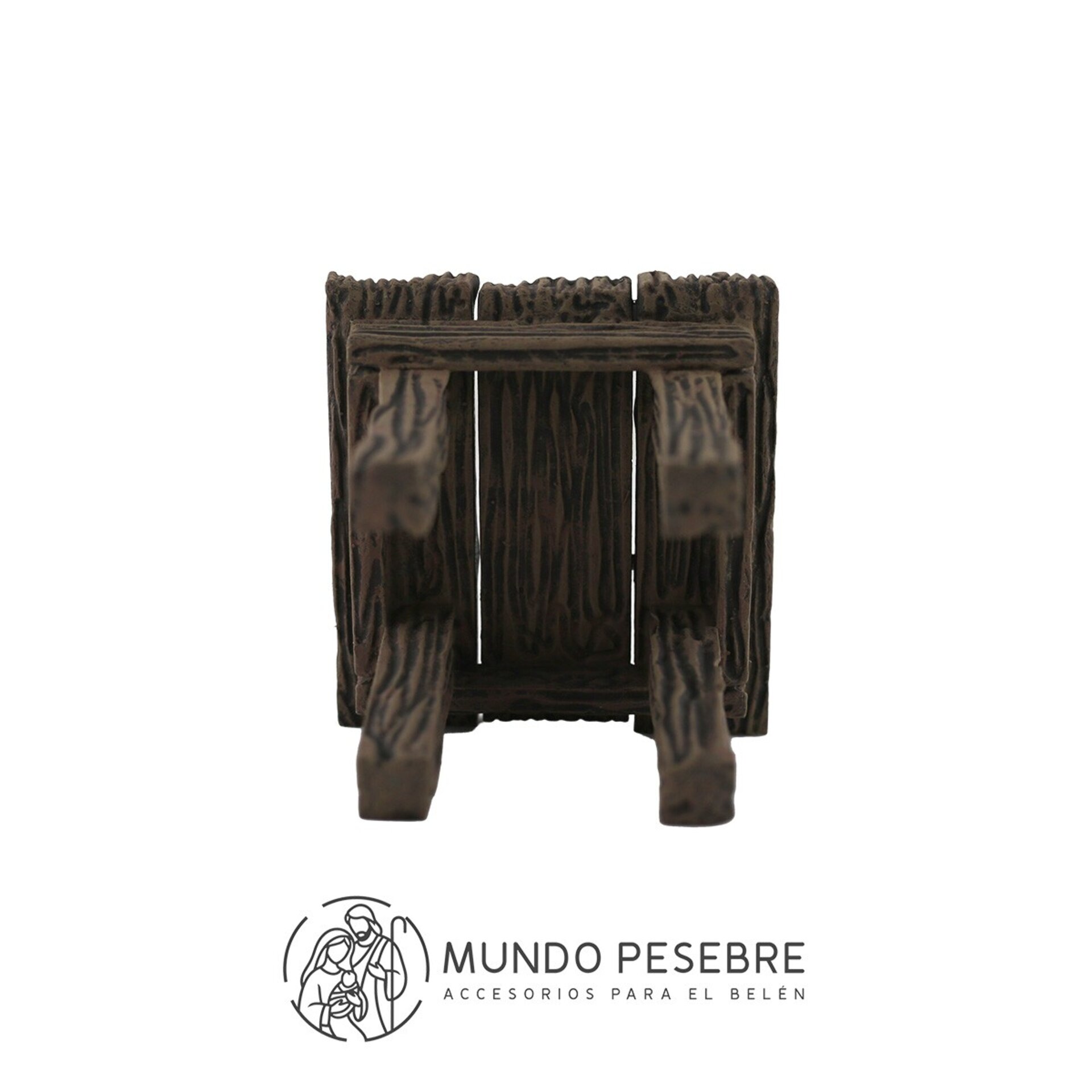 Mesa cuadrada de madera con vetas - 4